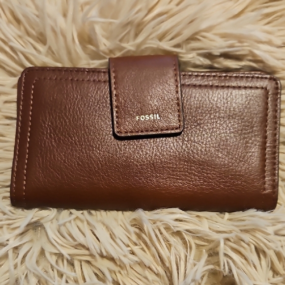 Fossil Handbags - New Fossil logan RFID Tab Clutch Brown